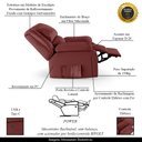 Ver imagem 3 de Poltrona do Papai Reclinável Sala de Cinema Barcelona Controle Power Elétrico Usb Pu Vermelho G23 En