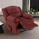 Ver imagem 2 de Poltrona do Papai Reclinável Sala de Cinema Barcelona Controle Power Elétrico Usb Pu Vermelho G23 En