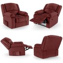 Ver imagem 7 de Poltrona do Papai Reclinável Sala de Cinema Barcelona Controle Power Elétrico Usb Pu Vermelho G23 En
