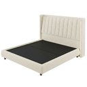 Ver imagem 1 de Cama King Japonesa Firenze com Cabeceira Mira Bouclé Off White - Nexta Casa