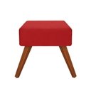 Ver imagem 1 de Puff Banqueta Quadrado Livia Suede Vermelho - Majú Decor