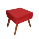 Ver imagem 2 de Puff Banqueta Quadrado Livia Suede Vermelho - Majú Decor