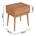 Ver imagem 3 de Mesa de Cabeceira com 1 Gaveta Nordik Marrom