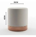 Ver imagem 2 de Kit 2 Puff Rodapé Rose Gold, Cor Cinza Veludo - Let Móveis