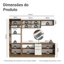 Ver imagem 3 de Armário de Cozinha Completa 270 Cm Rustic/branco Veludo Lux Madesa 06