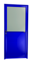 Ver imagem 1 de Porta Alumínio Meia Lambril Meia Vidrao e.Azul 80 V.Boreal Brimak