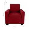 Poltrona Decorativa Múrcia Veludo Maserati Vermelho - 2