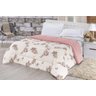 Edredom Casal King Quality Dupla Face Malha Fio 30/1 Penteado Rosê - Rosê - 1