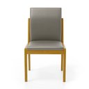 Ver imagem 4 de Cadeira Livia Madeira Maciça Estofada para Mesa de Jantar Veludo Chumbo 109