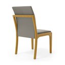 Ver imagem 5 de Cadeira Livia Madeira Maciça Estofada para Mesa de Jantar Veludo Chumbo 109