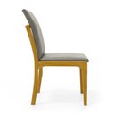 Ver imagem 7 de Cadeira Livia Madeira Maciça Estofada para Mesa de Jantar Veludo Chumbo 109