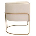 Ver imagem 7 de Kit 02 Poltronas Decorativas Betina Base Aço Ouro Fosco Bouclé Off White - Nexta Casa