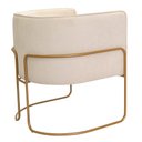 Ver mais imagens de Kit 02 Poltronas Decorativas Betina Base Aço Ouro Fosco Bouclé Off White - Nexta Casa