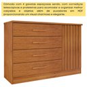 Ver imagem 4 de Cômoda Barcelona 4 Gavetas e 1 Porta Ripada Tcil:cinamomo