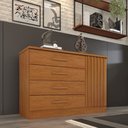 Ver imagem 1 de Cômoda Barcelona 4 Gavetas e 1 Porta Ripada Tcil:cinamomo