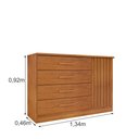 Ver imagem 3 de Cômoda Barcelona 4 Gavetas e 1 Porta Ripada Tcil:cinamomo