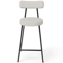 Ver imagem 5 de Kit 06 Banquetas Baixa para Cozinha Sala de Jantar Bar Bancada Milão L02 Bouclê Cru - lyam decor Lya