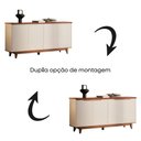 Ver imagem 5 de Buffet Aparador Flow 4 Portas Off White/Freijó – EJ Móveis