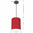 Ver imagem 2 de Lustre Luminária Pendente Vivare Free Lux Pe-4103pr Cúpula em Tecido 15x20cm