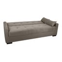 Ver imagem 4 de Sofá Cama Lavínia 3 Lugares Veludo Capuccino Matrix