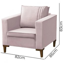 Poltrona Decorativa Riviera Veludo - Star Confort - 6