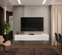 Ver imagem 1 de Rack para TV 180cm Suspenso com 2 Portas Bancada Future Branco Peternella