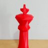 Rei - Peça Decorativa De Xadrez, Estatueta 15 Cm Altura - Toque 3D:Vermelho - 2