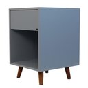 Ver imagem 2 de Mesa de Cabeceira 1 Nicho 1 Gaveta 400x550x400 Azul Sereno - Mdf Arauco