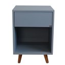 Ver imagem 1 de Mesa de Cabeceira 1 Nicho 1 Gaveta 400x550x400 Azul Sereno - Mdf Arauco