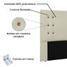 Cabeceira Cama Box Casal King 195cm Cléo Corino Marfim - 3