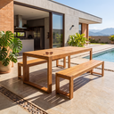 Ver imagem 1 de Conjunto Rustico Jardim Mesa e 2 Bancos Baren Yescasa