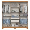 Ver imagem 2 de Guarda Roupa Casal 6 Portas e 2 Gavetas Leonard Cinamomo - Henn - Briz