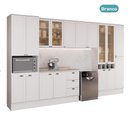 Ver imagem 3 de Cozinha Completa com Balcão Milla Emma 17 Portas 3 Gavetas MDF 380cm Branco