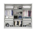 Ver imagem 4 de Guarda Roupa Casal com Espelho 3 Portas 4 Gavetas - Medelim-branco - Móveis Novo Horizonte