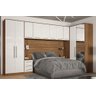 Quarto Modulado Completo Casal 10 Portas 09 Gavetas c/ Espelho Irlanda Amendola Branco Demóbile - 1
