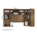 Ver imagem 3 de Quarto Modulado Completo Casal 10 Portas 09 Gavetas c/ Espelho Irlanda Amendola Branco Demóbile