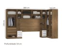 Ver imagem 3 de Quarto Modulado Completo Casal 10 Portas 09 Gavetas c/ Espelho Irlanda Amendola Branco Demóbile