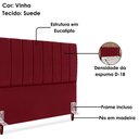 Ver imagem 4 de Cabeceira Queen 160 Cm com Frame Carla Suede Vinho Artte