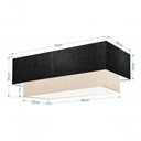 Ver imagem 4 de Plafon Duplo Retangular Vivare Md-3044 Cúpula em Tecido Bivolt Preto-linho-bege 127/220v