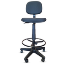 Ver imagem 1 de Cadeira Caixa Alta Ergonômica Nr17 Giratória com Aro Estofada Portaria Recepção Balcão Supermercado