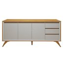 Ver imagem 6 de Conjunto Rack + Buffet Vertex Rack Off White/Naturalle Buffet Off White/Naturalle Mavaular