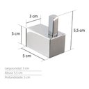 Ver imagem 3 de Cabide Simples Quadratus Inox - Kromus Q501