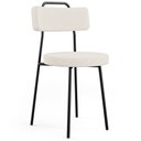 Ver imagem 1 de Cadeira Decorativa Estofada Para Sala De Jantar Barcelona F01 Linho Bege - Lyam Decor