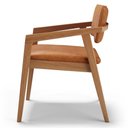 Ver mais imagens de Cadeira para Sala de Jantar Estar Living Giorgia L02 Couríssimo Canela - Lyam Decor