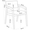 Ver imagem 5 de Cadeira para Sala de Jantar Estar Living Giorgia L02 Couríssimo Canela - Lyam Decor