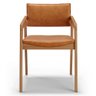 Cadeira para Sala de Jantar Estar Living Giorgia L02 Couríssimo Canela - Lyam Decor - 3