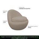 Ver imagem 5 de Poltrona Decorativa Orgânica Kaira Base Fixa Veludo Bege - Nexta Casa