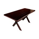 Ver imagem 4 de Conjunto Mesa 1,6m e 2 Bancos e 2 Banquetas Sem Encosto Madeira Maciça Eucalipto:Tabaco