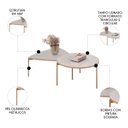 Ver imagem 3 de Mesa de Centro para Sala Pés Metálicos Zira e Nala D04 Bali - Mpozenato