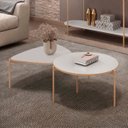 Ver imagem 2 de Mesa de Centro para Sala Pés Metálicos Zira e Nala D04 Bali - Mpozenato